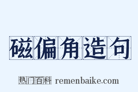 磁偏角造句是什么意思的图片